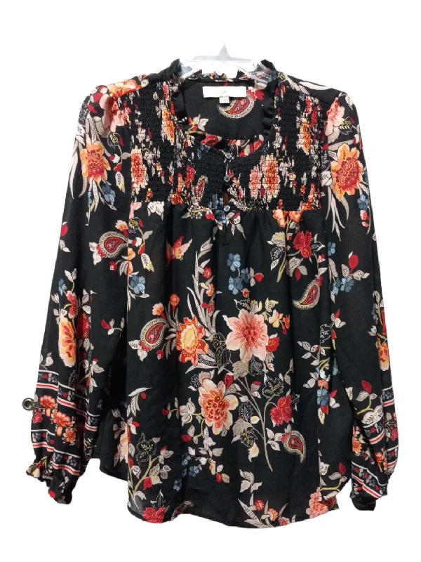 Women's Blouse with Puffed SleevesBlouse Long Sleeve By Loft  Size: L