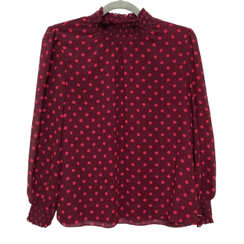 Women's Blouse for ChurchBlouse Long Sleeve By J. Crew In Pink & Red, Size: Xs