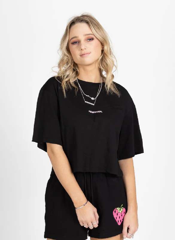 Women's Blouse with Shirt CollarOur Crop - Tiny