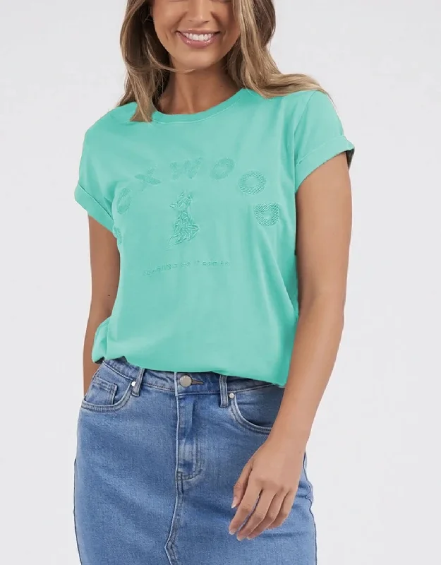 Women's Blouse with CollarEffortless Tee - Neon Mint