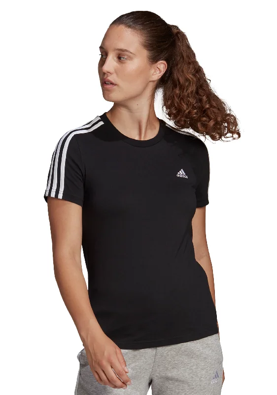 Women's Blouse with Boat NeckAdidas Womens 3 Stripe Tee <BR> GL0784