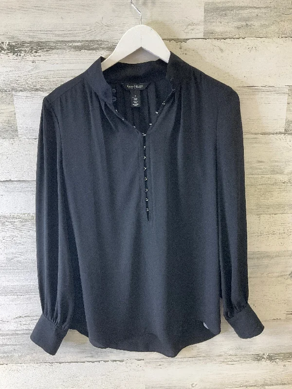 Women's Blouse with Narrow CollarBlouse Long Sleeve By White House Black Market In Black, Size: S