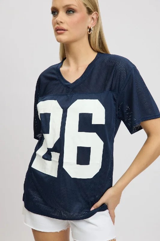 Women's Blouse with BeltBlue Sport Tee Short Sleeve