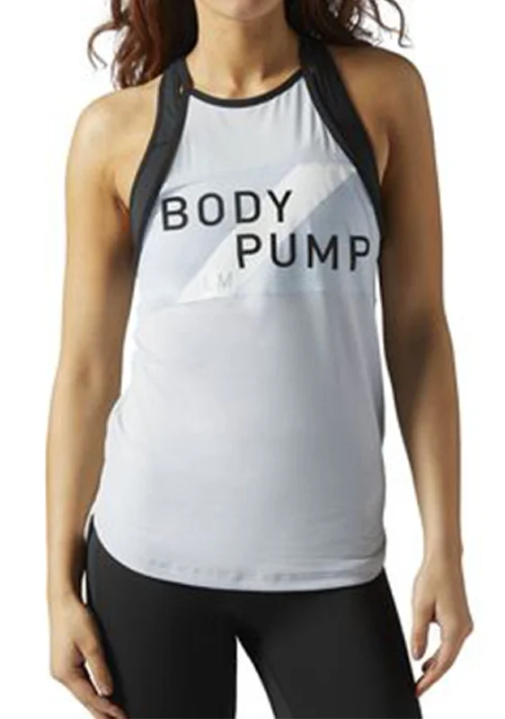 Women's Blouse with Collarless NeckReebok Womens Les Mills Bodypump Sport Top <BR> CE4200