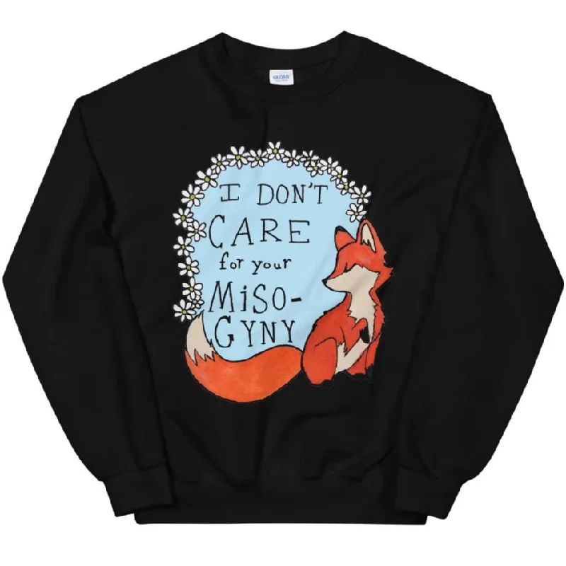 Women's Hooded CardiganFeminist Fox Doesn't Care For Your Misogyny -- Sweatshirt