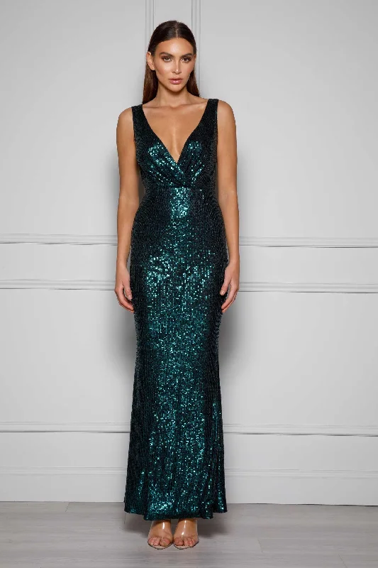 Women's Square-Neck DressesPrinnie Gown - Emerald