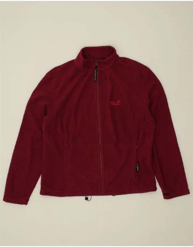 Women's Blazer CoatsJACK WOLFSKIN Womens Fleece Jacket UK 22/24 2XL Maroon Polyester