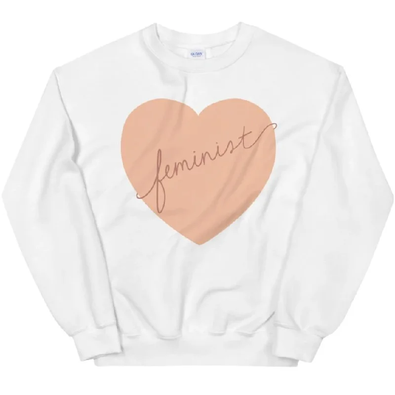 Women's Hooded Sweatshirts with Chevron LiningFeminist Heart -- Sweatshirt