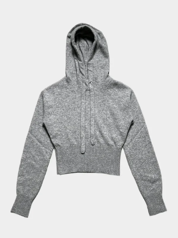 Women's Hooded Sweatshirts with Polka Dot LiningCrop Soft Cashmere Hoodie