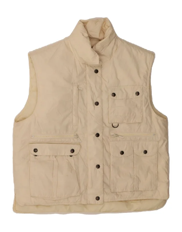 Women's Coats with Fur Trimmed BeltEDDIE BAUER Womens Padded Gilet UK 14 Medium Beige Polyester