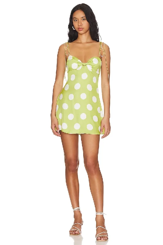 Women's Mandarin Collar DressesForever Darling Polka Dot Mini Dress