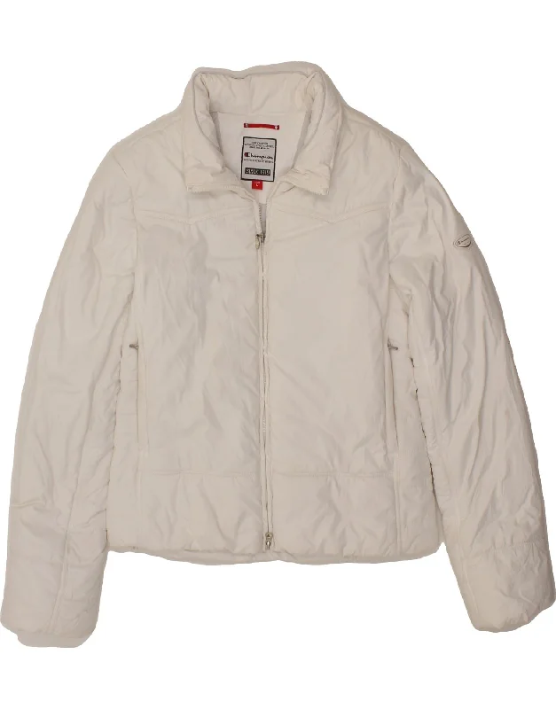 Women's Quilted CoatsCHAMPION Womens Padded Jacket UK 16 Large White Polyester