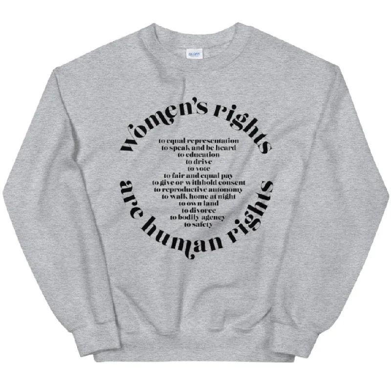 Women's Hooded Sweatshirts with Geometric LiningWomen's Rights are Human Rights (International Women's Day) -- Sweatshirt