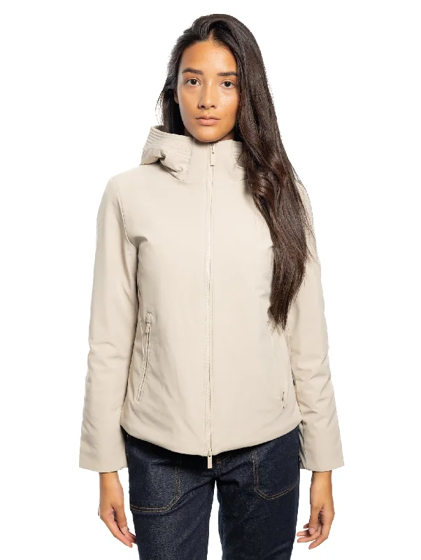 Women's Bomber CoatsParka Corto Antivento Beige