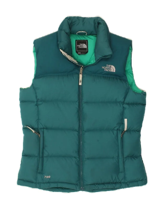 Women's Rain CoatsTHE NORTH FACE Womens Padded Gilet UK 14 Medium Turquoise Nylon