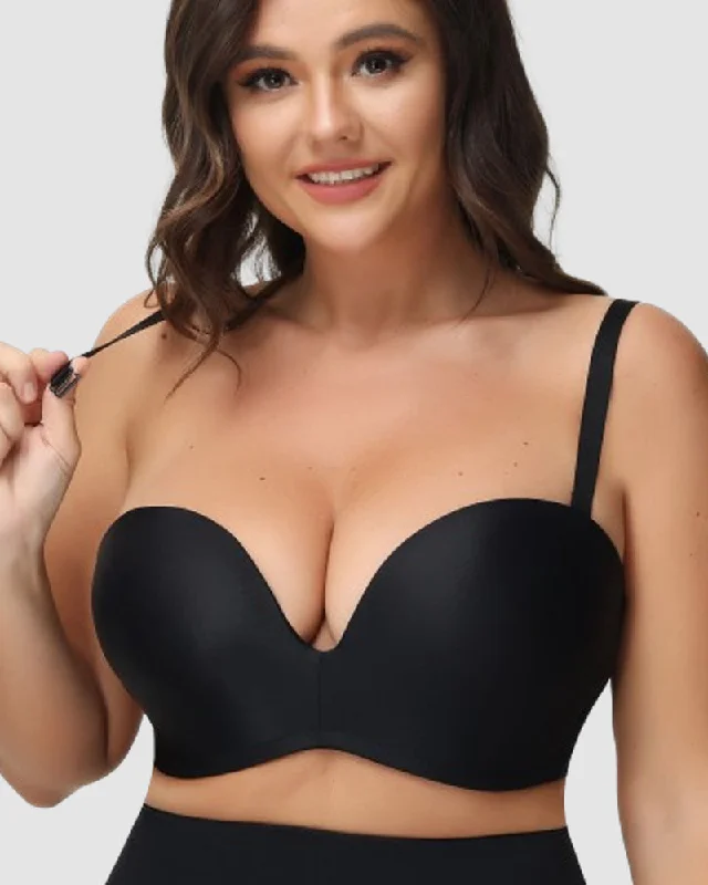 plus-size wireless brasBügelloser Glänzender Push-Up Trägerloser Sexy Übergrößen BH