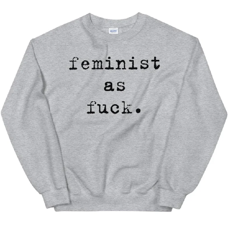 Women's Hooded Sweatshirts with Cozy FabricFeminist As Fuck Typewriter -- Sweatshirt