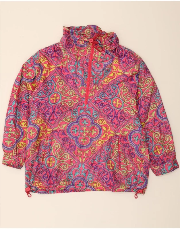 Women's Long CoatsKLEPPER Womens Pullover Windbreaker Jacket EU 40 Medium Pink Paisley