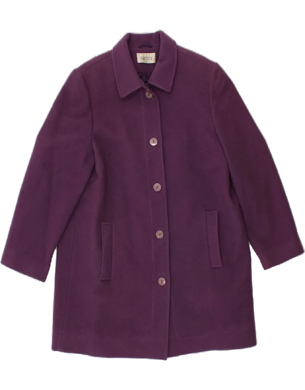 Women's Denim CoatsEASTEX Womens Overcoat UK 12 Medium Purple Wool