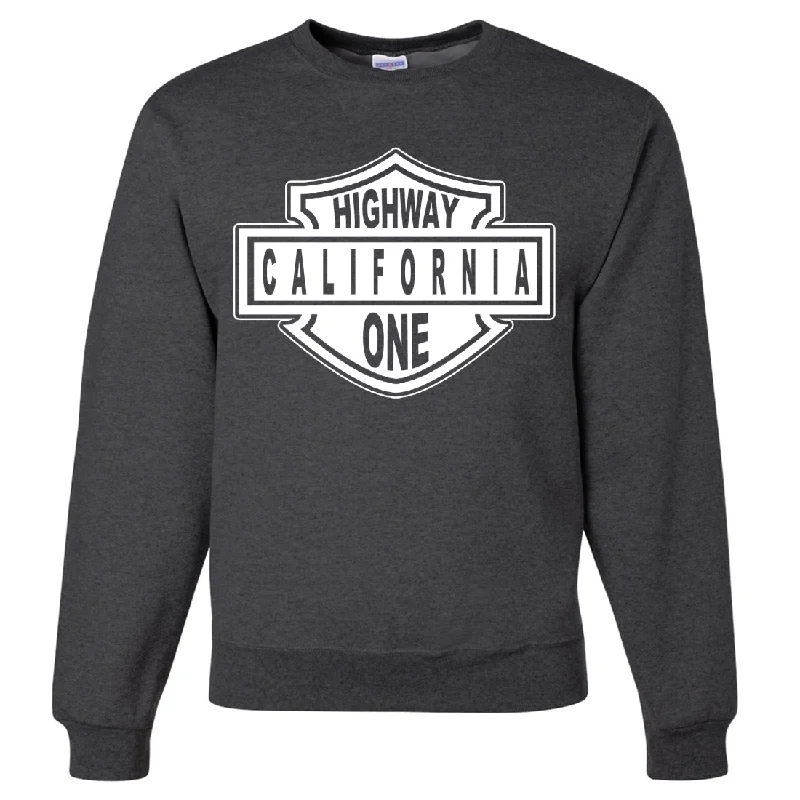 Women's Hooded Sweatshirts with Silk LiningCalifornia Highway One Crewneck Sweatshirt