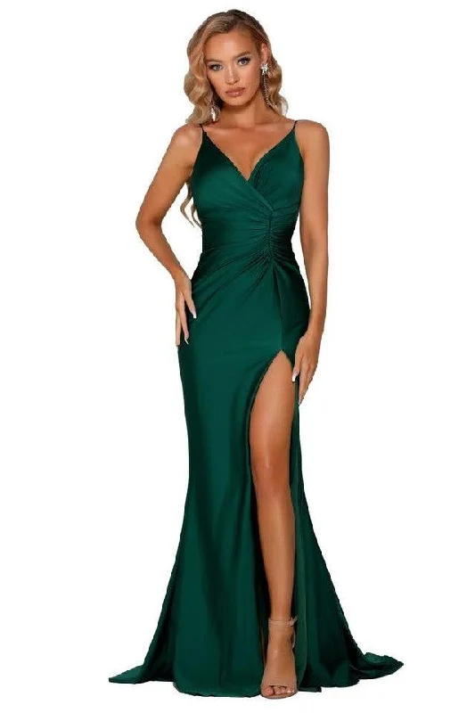 Women's Wide Collar DressesPortia & Scarlett PS6322 Gown - Emerald