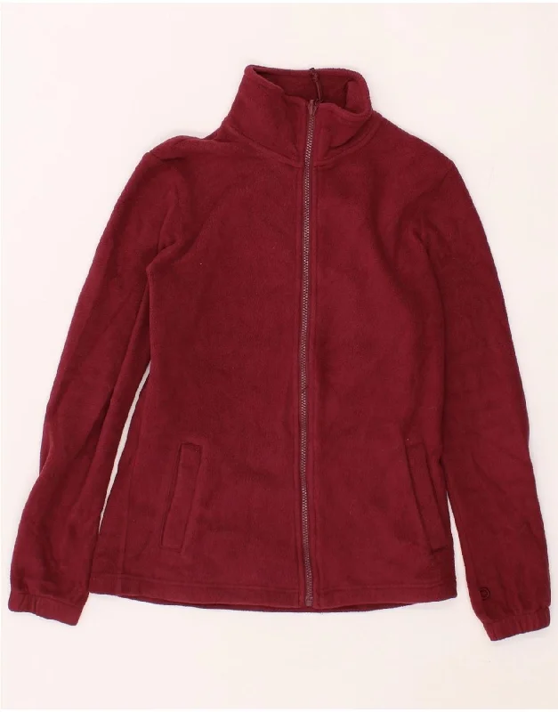 Women's Long CoatsMOUNTAIN WAREHOUSE Womens Fleece Jacket UK 6 XS  Maroon Polyester