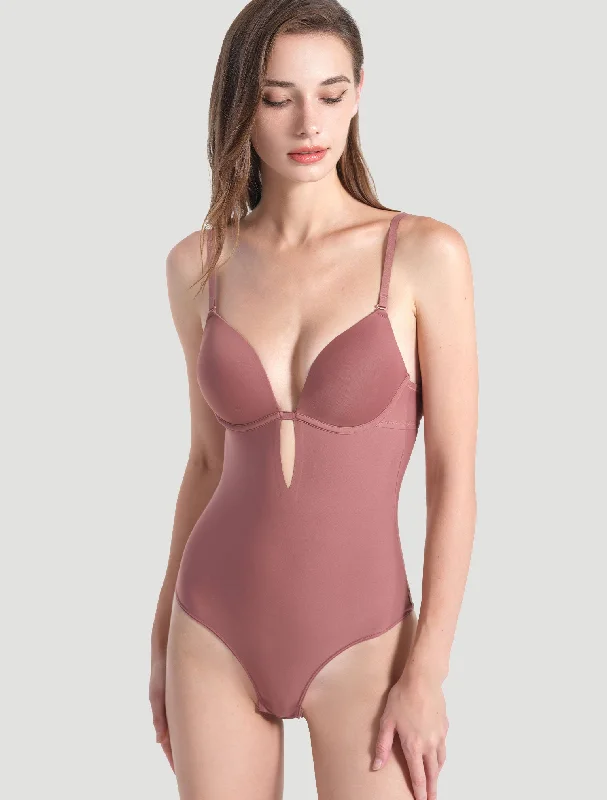 seamless modal fiber pantiesV-Neckline Underwire Bodysuit