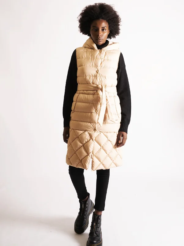 Women's Coats with ZipperGilet con Cappuccio Oil