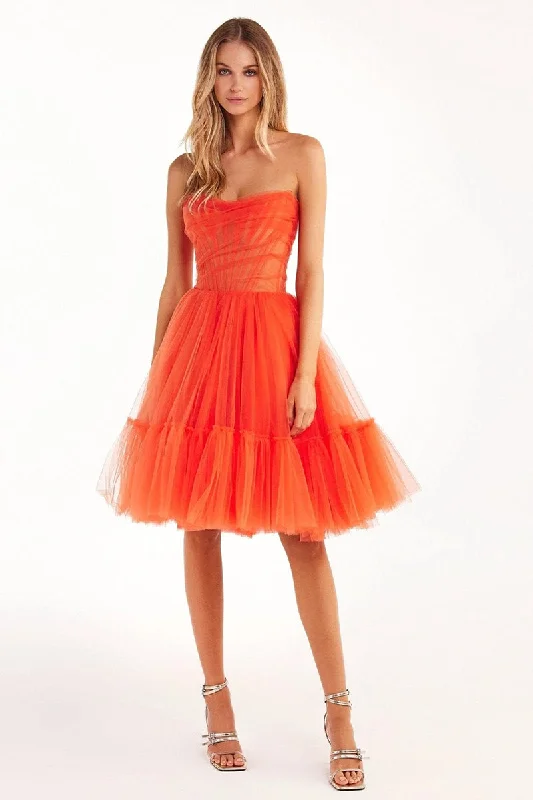 Women's Collarless DressesEllee Strapless Tulle Mini Dress