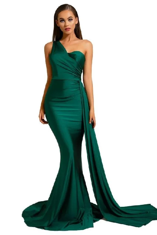 Women's V-Back DressesPortia & Scarlett PS6321 Gown - Emerald Green