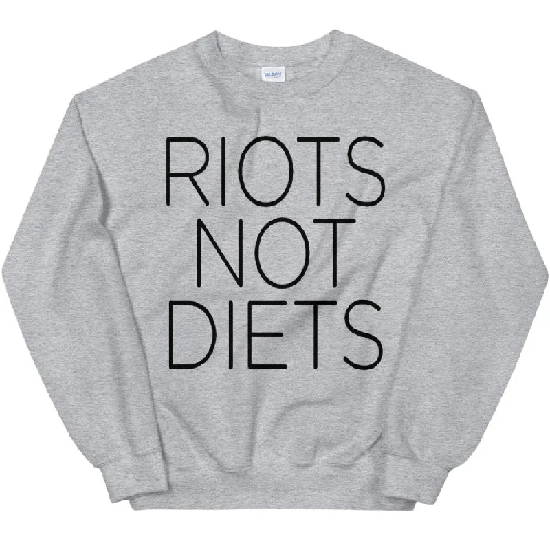 Women's Hooded Sweatshirts with ButtonsRiots Not Diets -- Sweatshirt