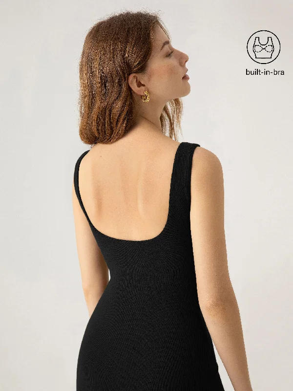 Women's One-Shoulder DressesBoatneck Bustier Open-Back Brami Mini Dress