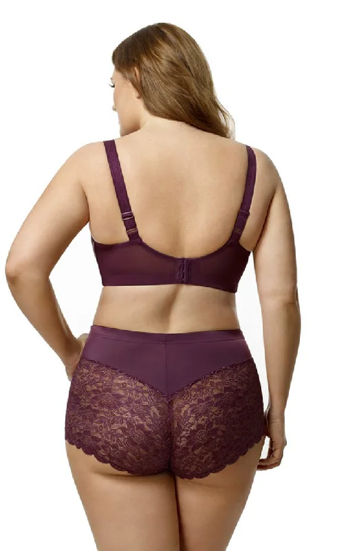 lace-trimmed sleep shortsLacey Curves Cheeky Panty 3311 Plum