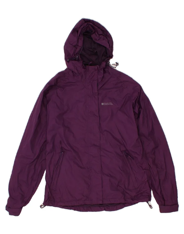 Women's Quilted CoatsMOUNTAIN WAREHOUSE Womens Hooded Rain Jacket UK 10 Small  Purple Nylon