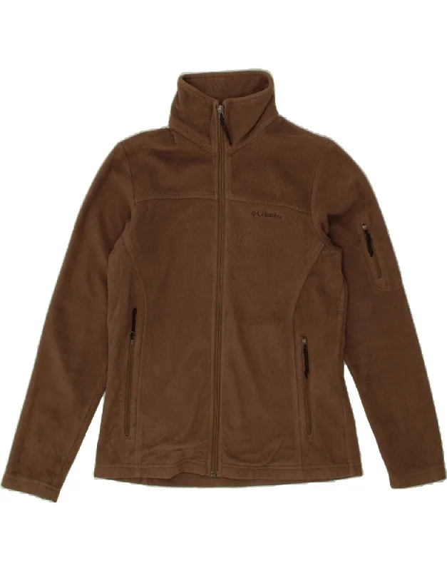 Women's Duffle CoatsCOLUMBIA Womens Fleece Jacket UK 14 Medium Brown Polyester