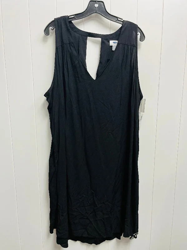 Women's High-Neck DressesBlack Dress Casual Short Old Navy, Size Xxl