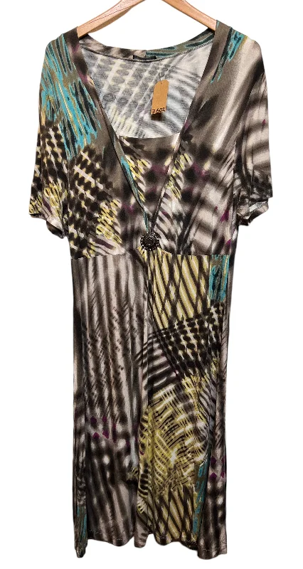 Women's Rounded-Neck DressesBlanca Women’s Tie Dyed Dress (Size XL)