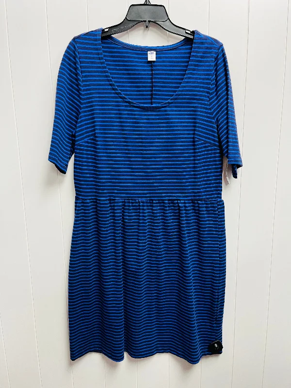 Women's Midi DressesBlue Dress Casual Short Old Navy, Size Xl