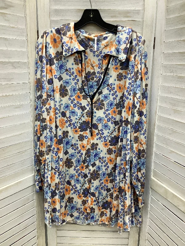 Women's Boat Collar DressesFloral Print Dress Casual Short Free People, Size M