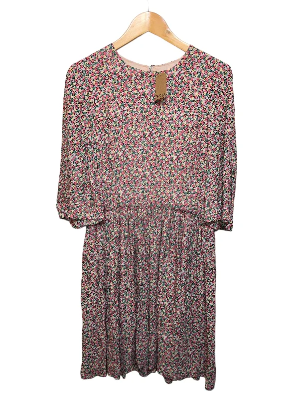 Women's Narrow-Neck DressesFlowery Dress (Size XL)