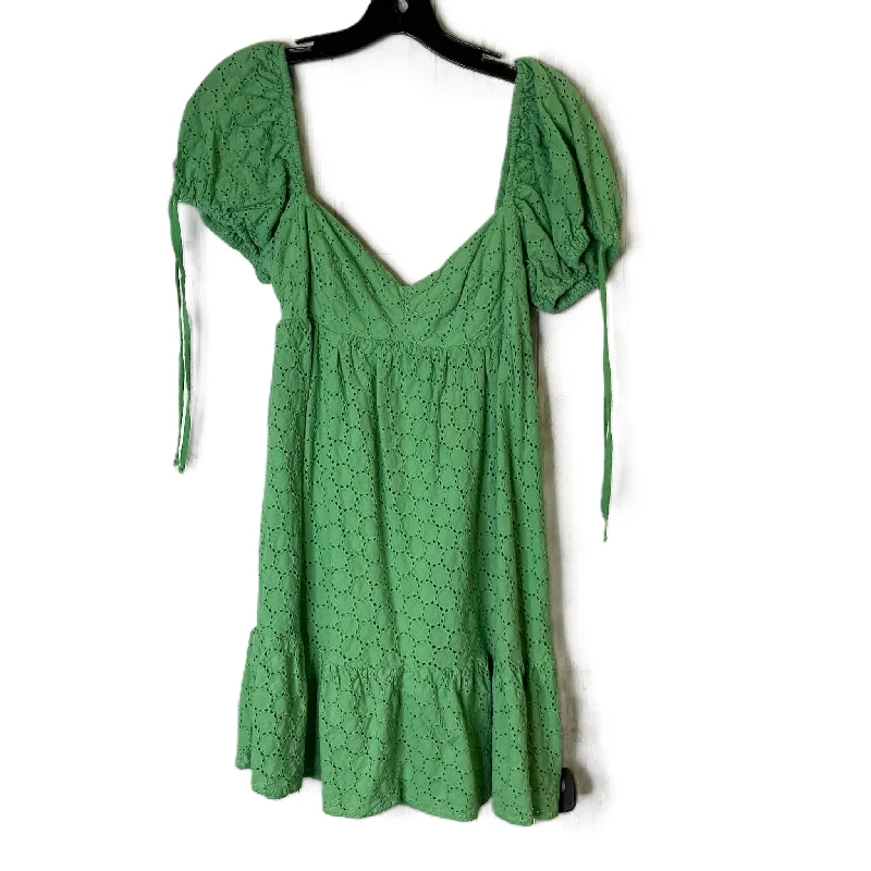 Women's Low Collar DressesGreen Dress Casual Short By Olivaceous, Size: L