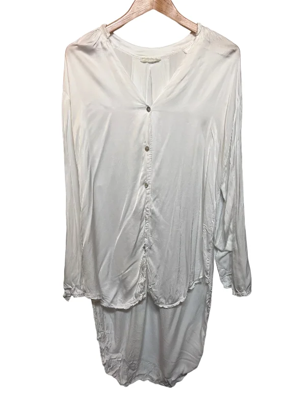 Women's High Collar DressesWomen’s White Silk Dress (Size L)