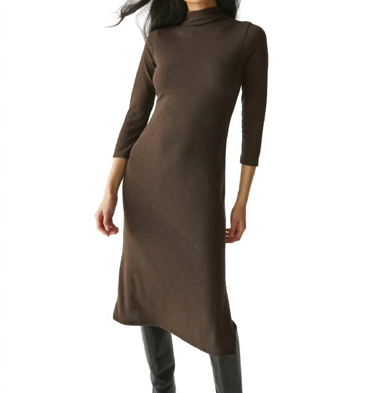 Women's Bodycon DressesJustine Mock Neck Midi Dress In Java