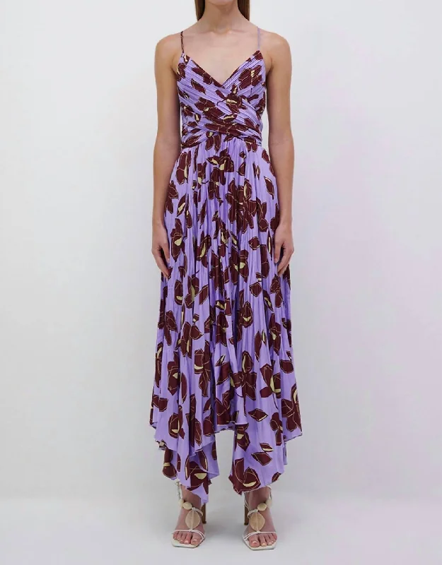 Women's Flared DressesPortia Midi Dress In Lavender