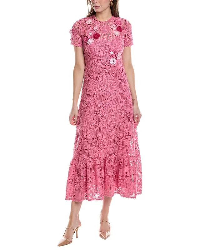 Women's Notched Collar DressesRED Valentino Midi Dress