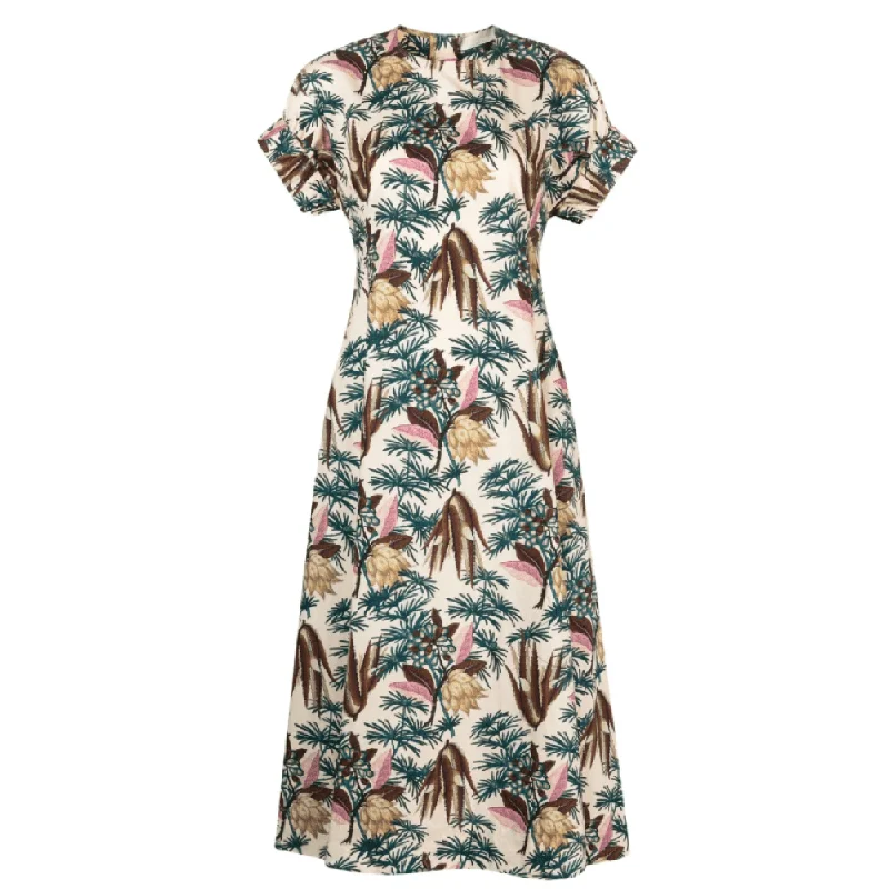 Women's Keyhole Collar DressesUlla Johnson Women Devon Fit & Flare Cotton Midi Dress Wildflower