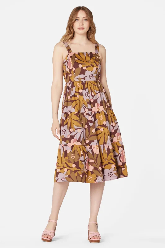 Women's Notched Collar DressesPippa Floral Midi Dress