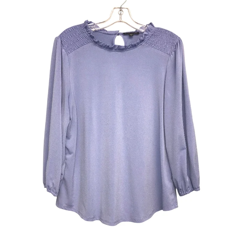 Women's Blouse for Casual WearTop Ls By Adrianna Papell In Purple, Size:L