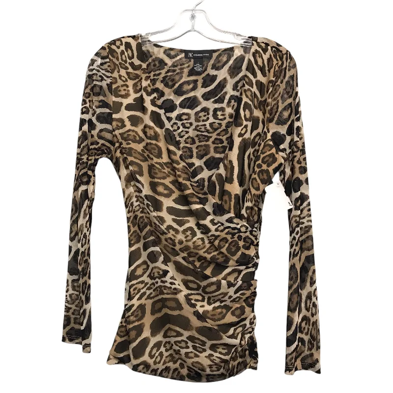 Women's Blouse for WeddingTop Ls By Inc In Animal Print, Size:L